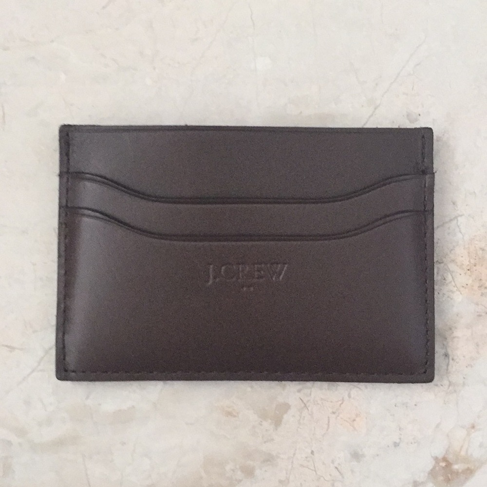 Jcrew Italian leather card case wallet